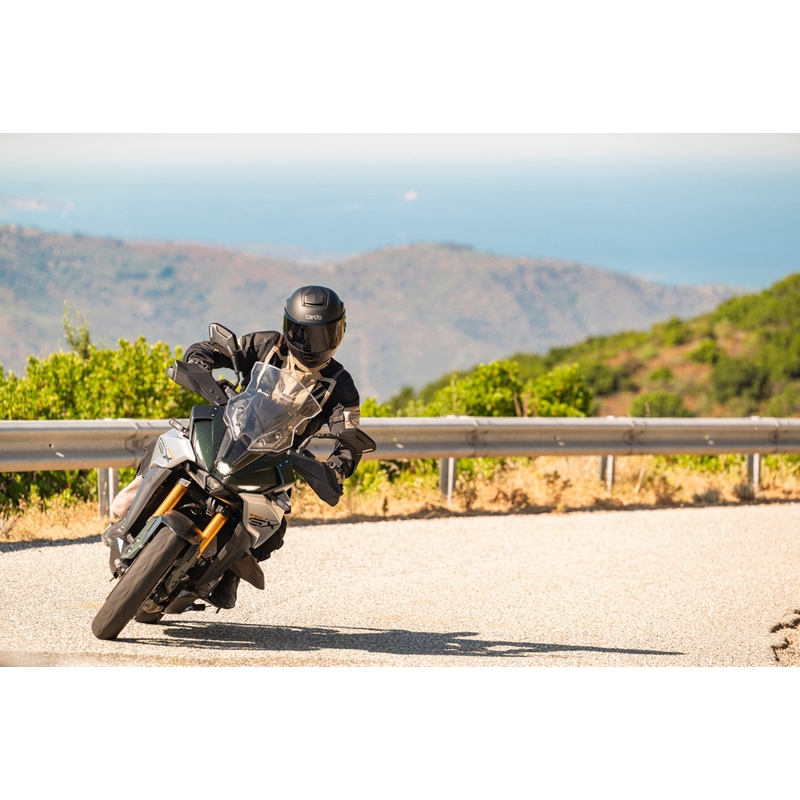 Motociklistična čelada Cardo Beyond GTS, polnega obraza, črna