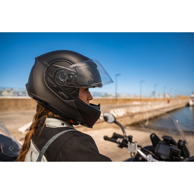 Motociklistična čelada Cardo Beyond GTS, polnega obraza, črna