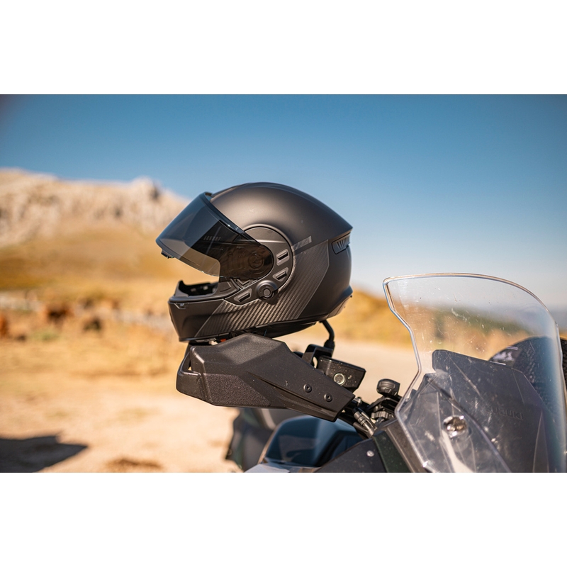 Motociklistična čelada Cardo Beyond GTS, polnega obraza, črna