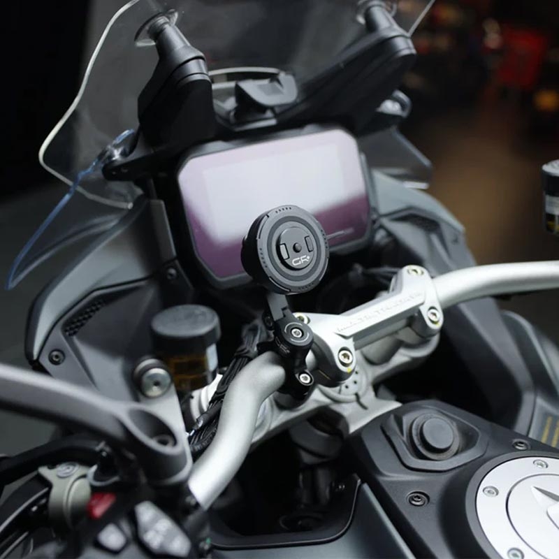 Držalo za telefon za krmilo motorja z nastavljivo roko GRxplore MT11 črne barve