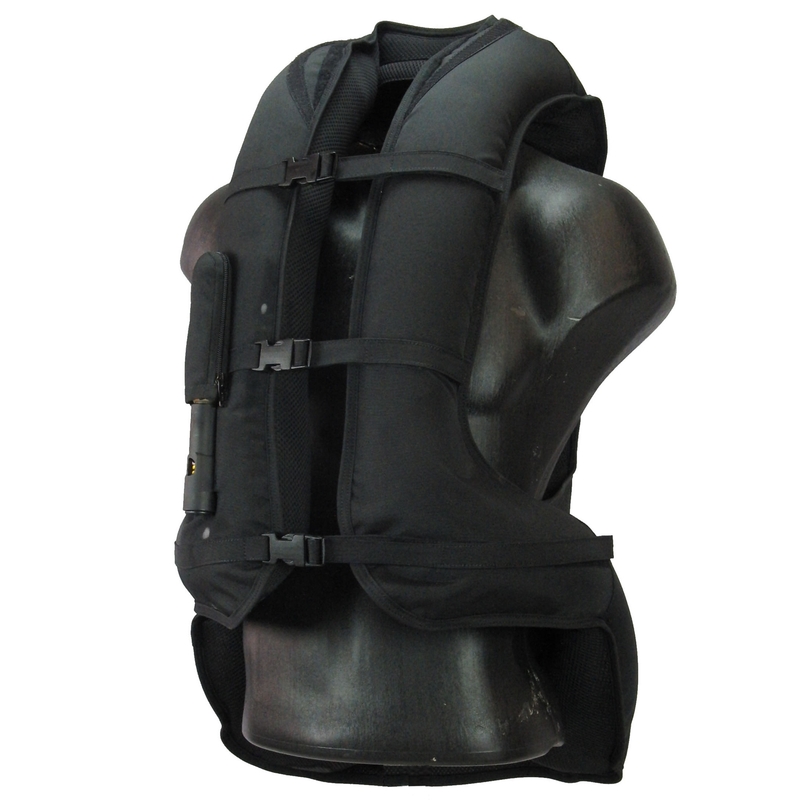 HELITE Airnest otroški jopič z zračno blazino črn