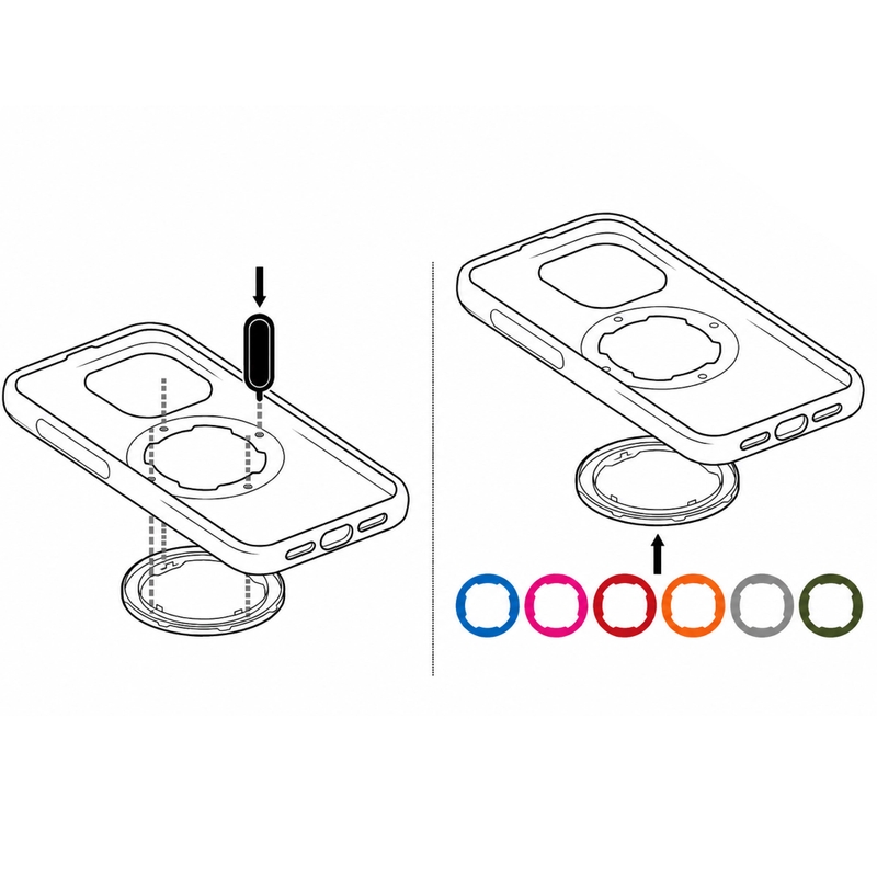 Quad Lock® MAG 2 obroča siva