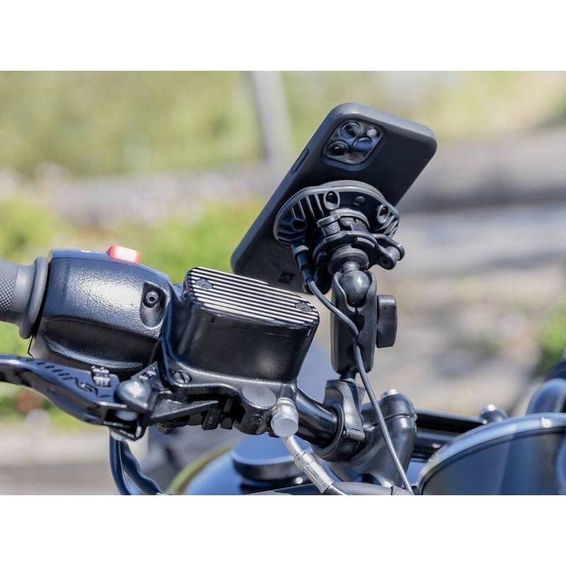 Podstavek za majhen nosilec telefona Quad Lock® 360 V2, črne barve