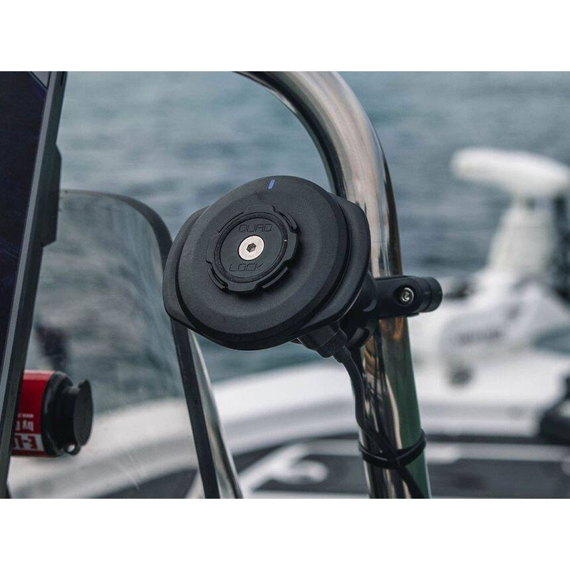 Podstavek za majhen nosilec telefona Quad Lock® 360 V2, črne barve
