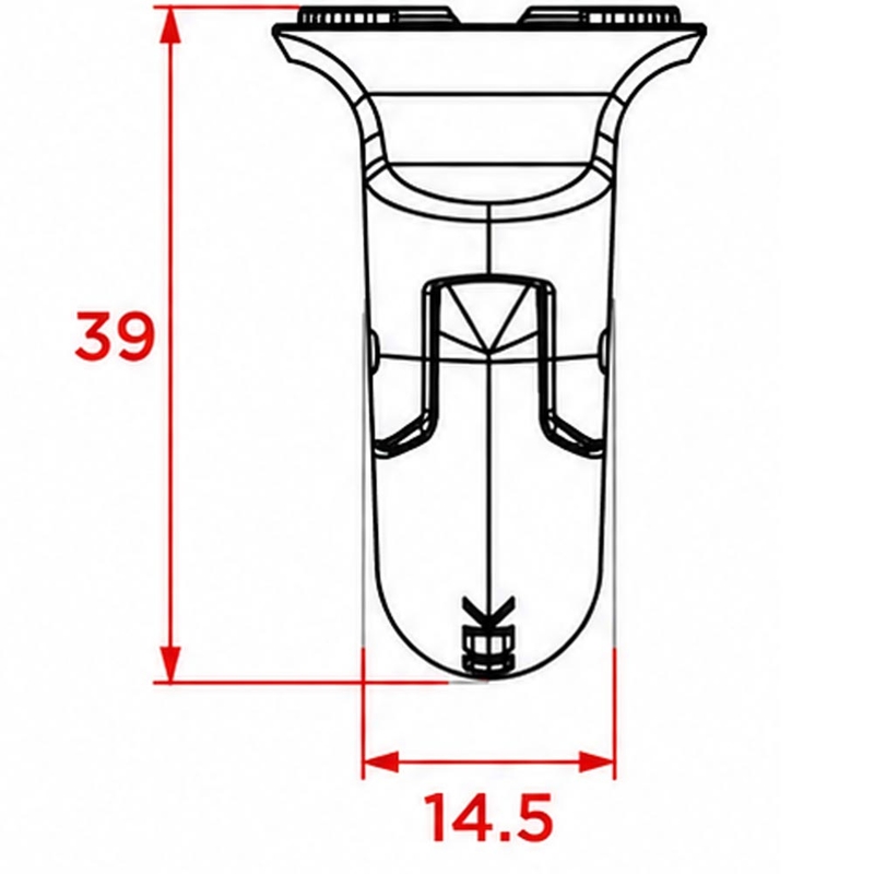 Podstavek za majhen nosilec telefona Quad Lock® 360 V2, črne barve