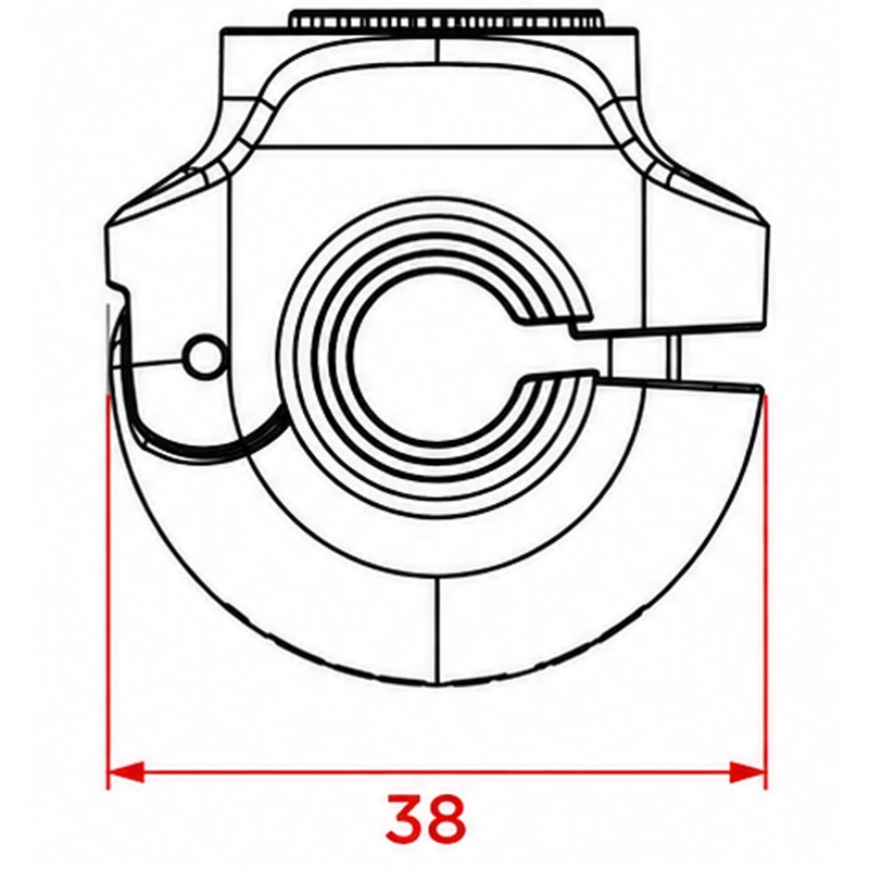 Podstavek za majhen nosilec telefona Quad Lock® 360 V2, črne barve