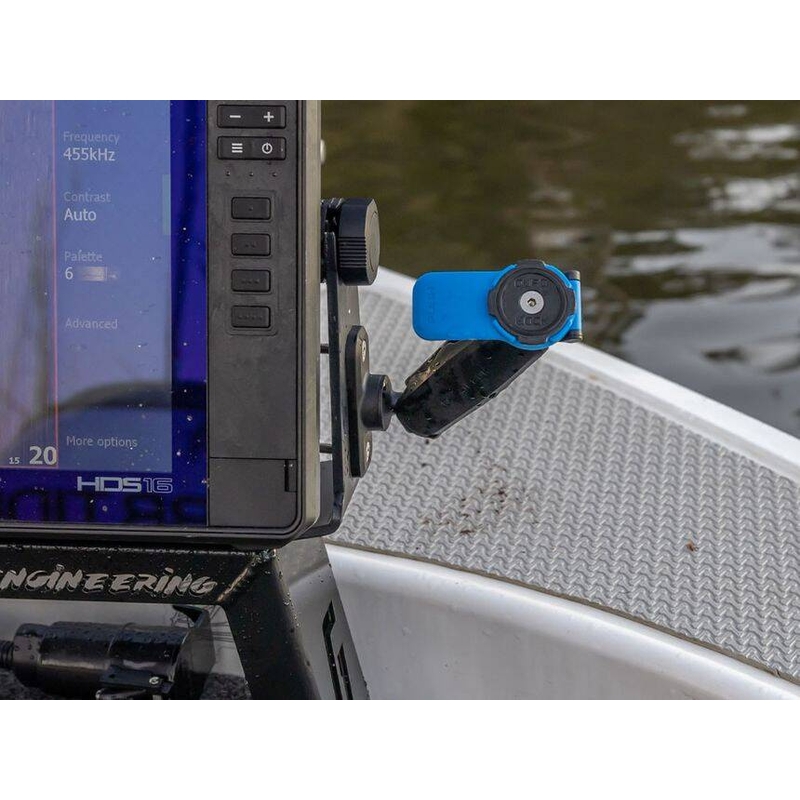 Quad Lock® 360 2-luknjično ravno pravokotno podnožje črne barve