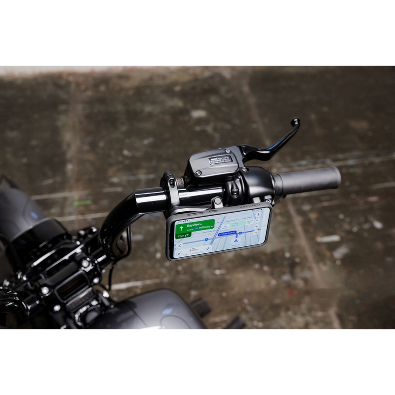 Quad Lock® PRO velik nosilec za telefon za krmilo, črne barve