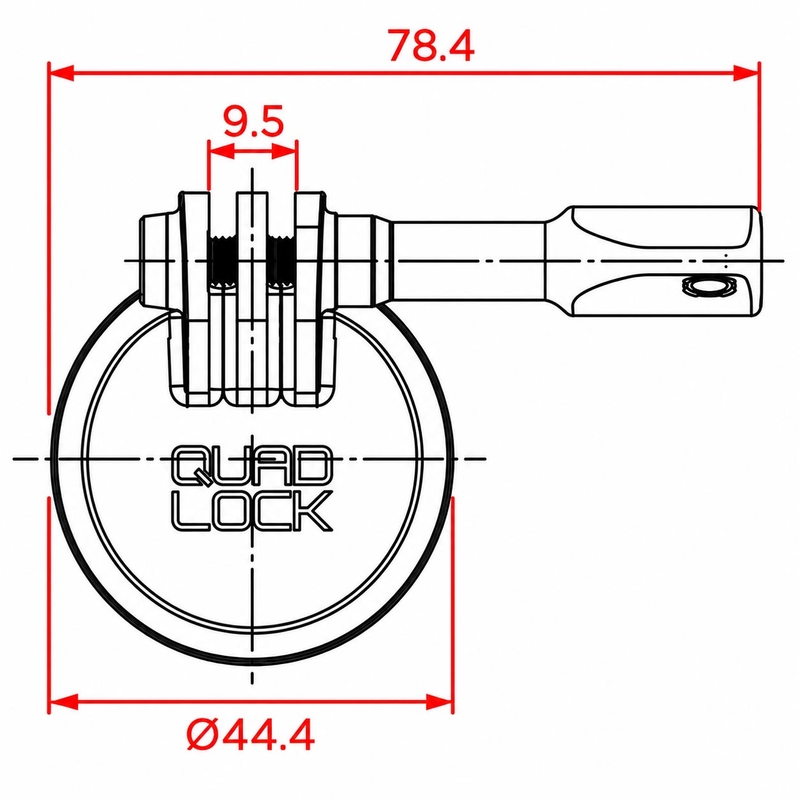 Adapter za športno kamero Quad Lock® - standardni GoPro črne barve