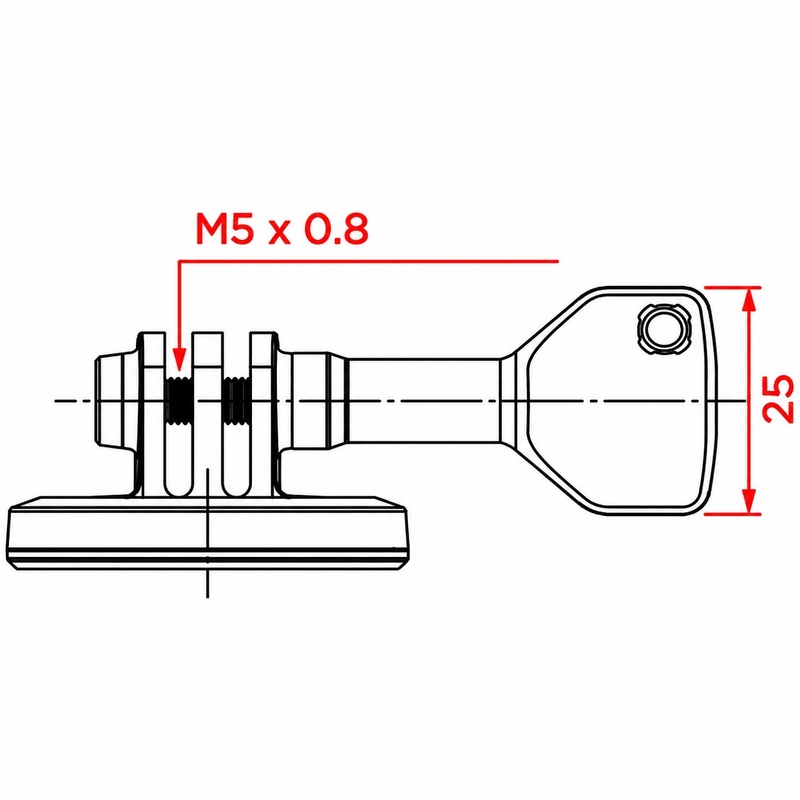 Adapter za športno kamero Quad Lock® - standardni GoPro črne barve