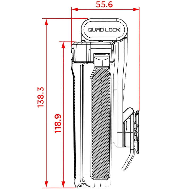 Črno stojalo Quad Lock®