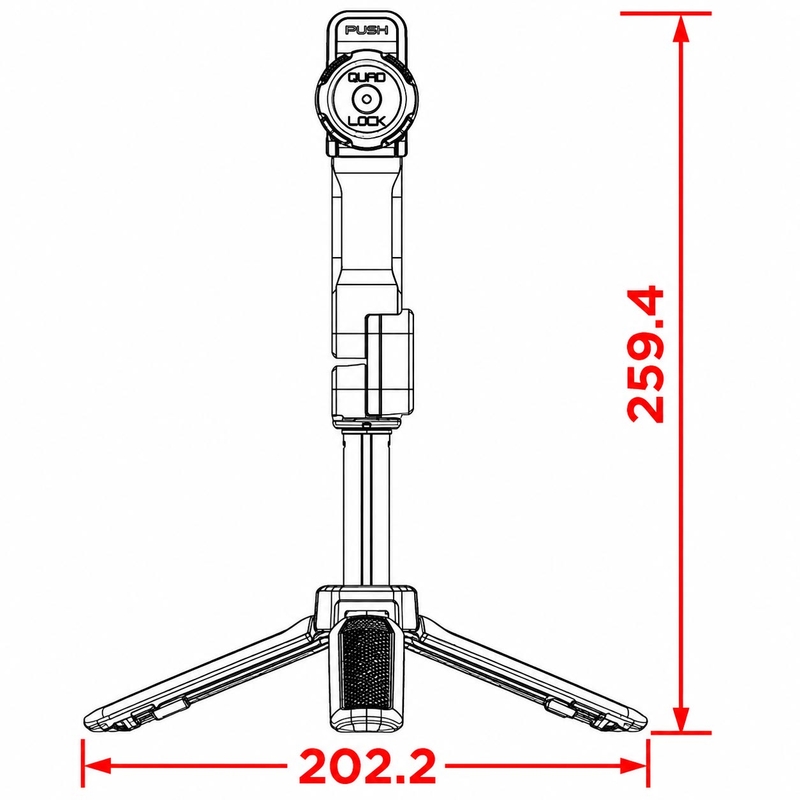 Črno stojalo Quad Lock®