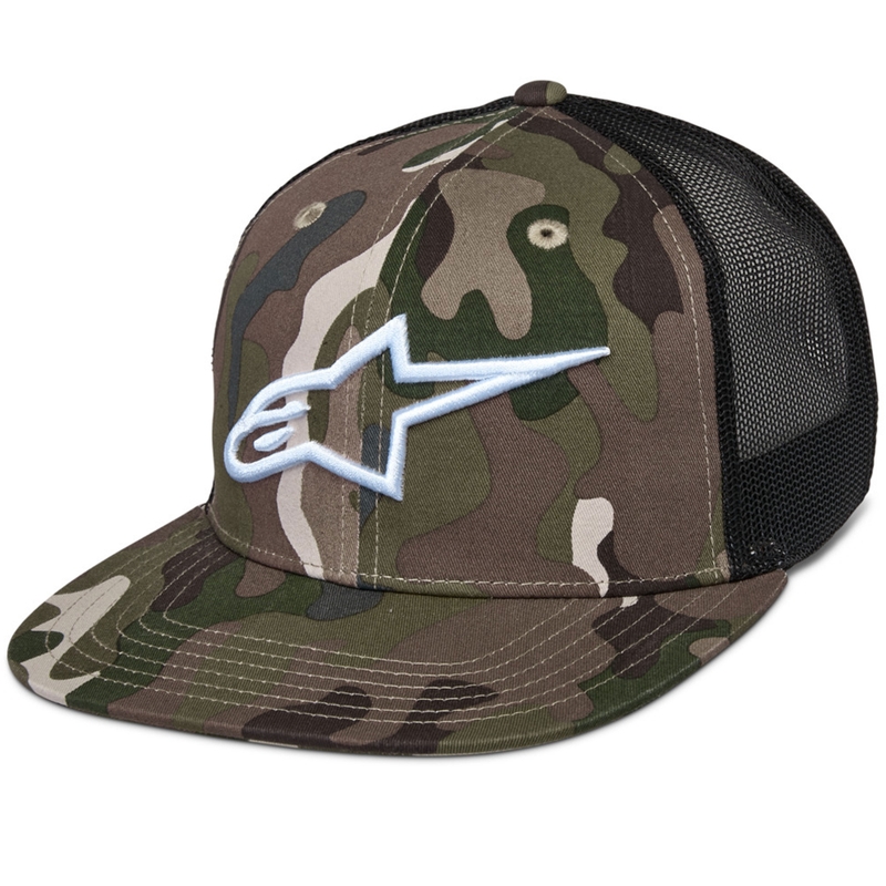 Kapa Alpinestars Corp zelena kamuflažno-črna