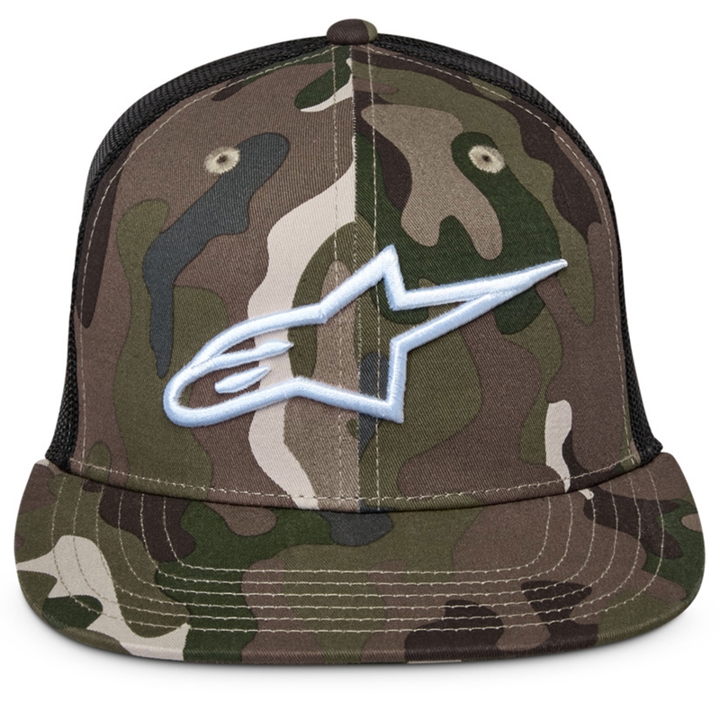 Kapa Alpinestars Corp zelena kamuflažno-črna