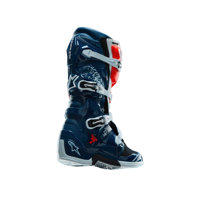 Motokros škornji Alpinestars TECH 7 UNITY rdeče-belo-modri