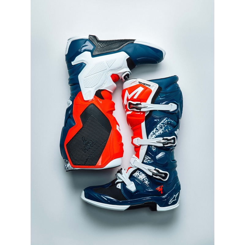 Motokros škornji Alpinestars TECH 7 UNITY rdeče-belo-modri