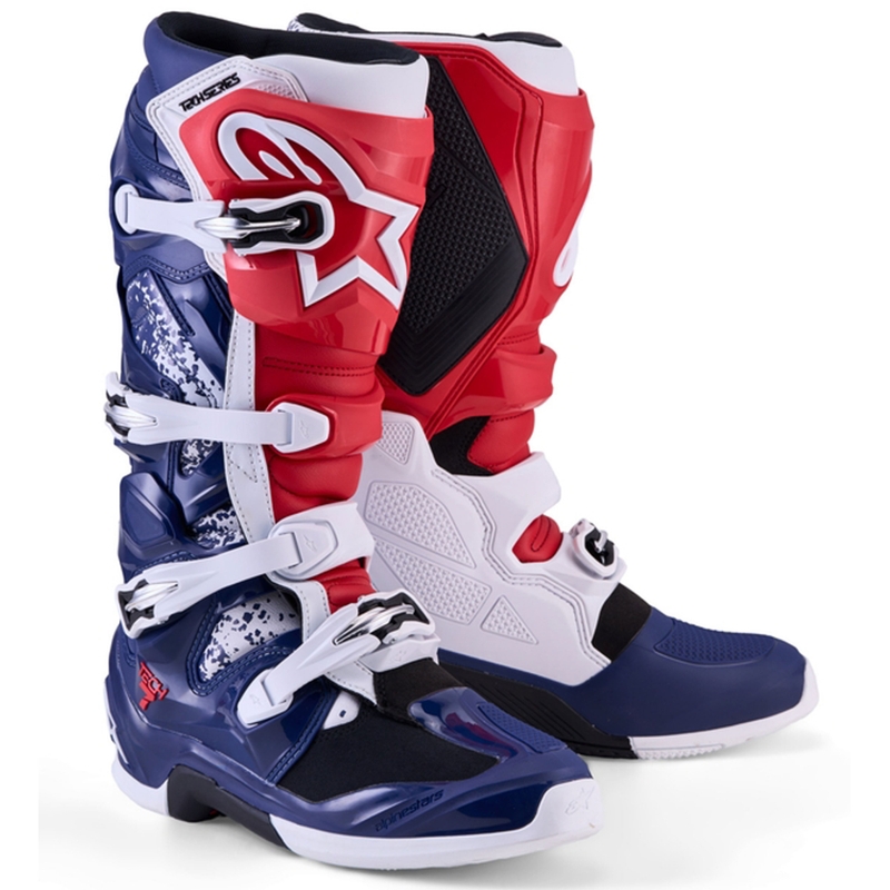 Motokros škornji Alpinestars TECH 7 UNITY rdeče-belo-modri