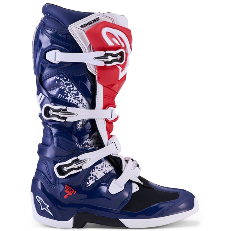 Motokros škornji Alpinestars TECH 7 UNITY rdeče-belo-modri