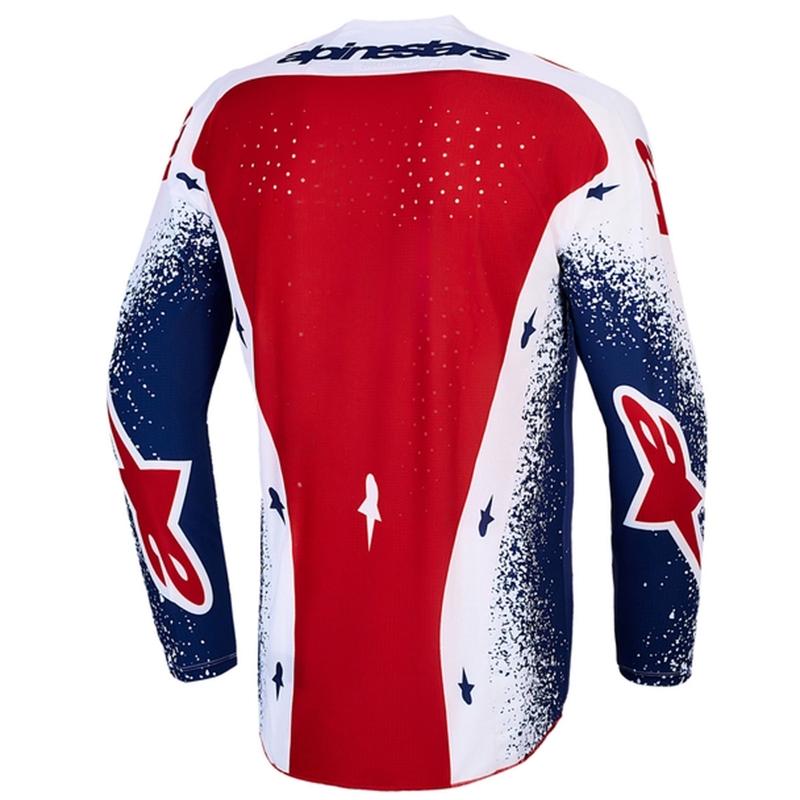 Motokros dres Alpinestars Techstar Unity omejene izdaje rdeče-belo-modre barve
