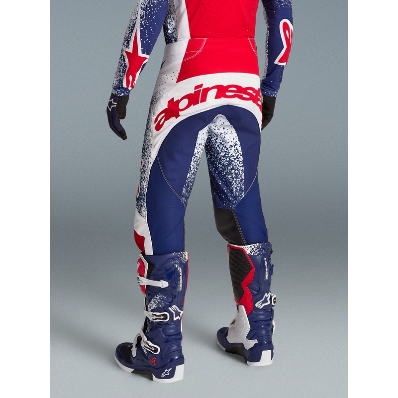 Motokros hlače Alpinestars Techstar Limited Edition Unity rdeče-belo-modre