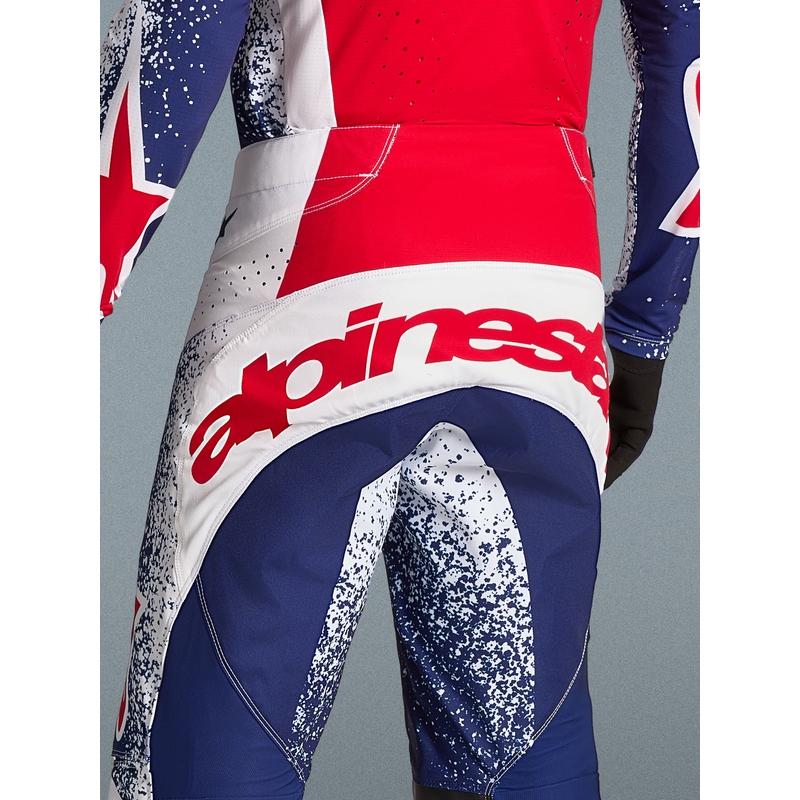 Motokros hlače Alpinestars Techstar Limited Edition Unity rdeče-belo-modre