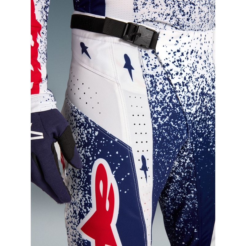 Motokros hlače Alpinestars Techstar Limited Edition Unity rdeče-belo-modre