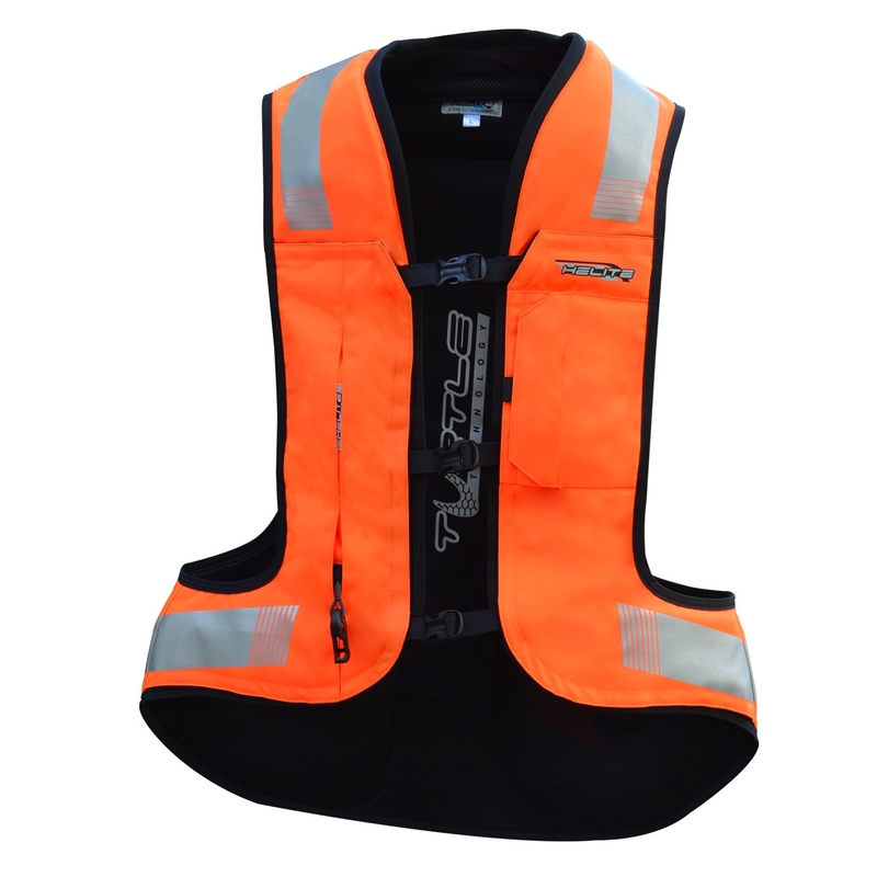 HELITE Turtle 2 fluo oranžni jopič z zračno blazino