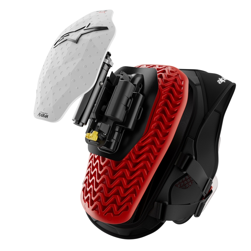 Alpinestars TECH-AIR®MX Plasma sistem zračnih blazin bel-črno-rdeč