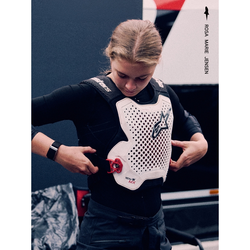 Alpinestars TECH-AIR®MX Plasma sistem zračnih blazin bel-črno-rdeč