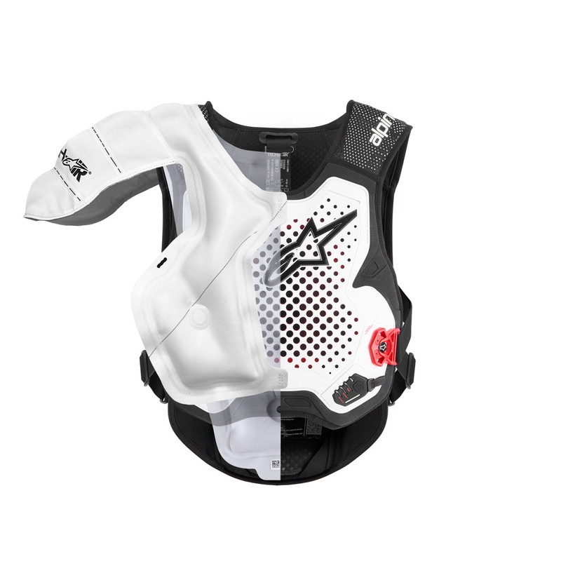 Alpinestars TECH-AIR®MX Plasma sistem zračnih blazin bel-črno-rdeč