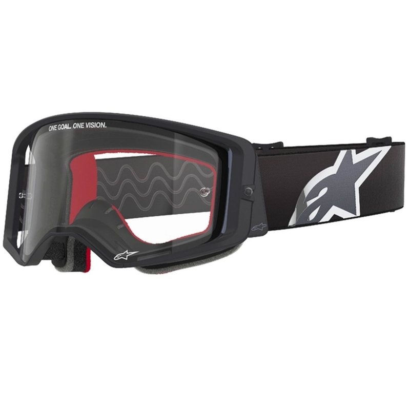 Motokros očala Alpinestars Supertech Corp črno-siva s prozornimi stekli