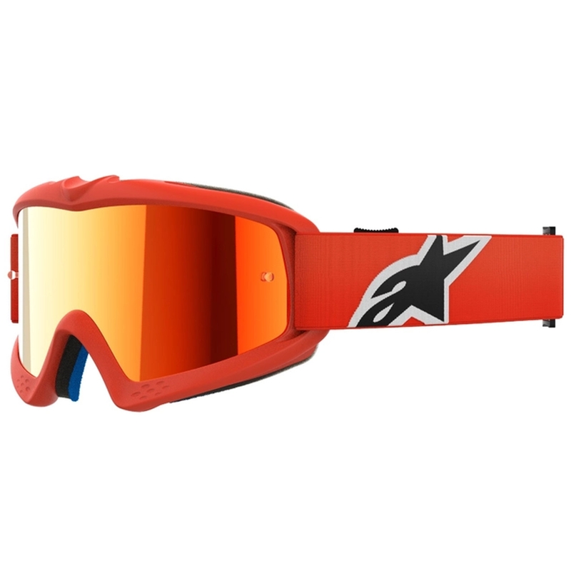 Otroška motokros očala Alpinestars Vision Youth Corp oranžna z zrcalno rdečo lečo