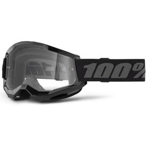 Motokros očala 100% STRATA 2 New black (clear plexi)
