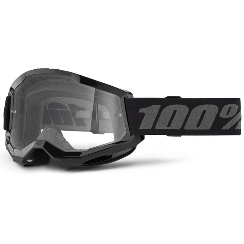 Motokros očala 100% STRATA 2 New black (clear plexi)