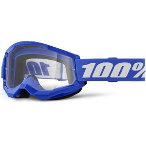 Motokros očala 100% STRATA 2 New Blue (prozorno pleksi steklo)