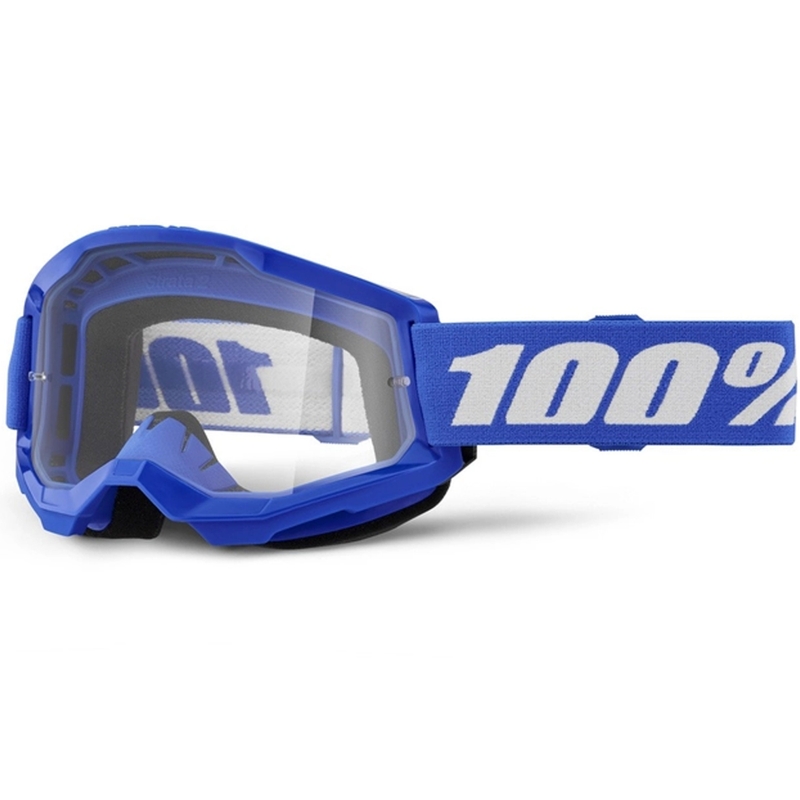 Motokros očala 100% STRATA 2 New Blue (prozorno pleksi steklo)