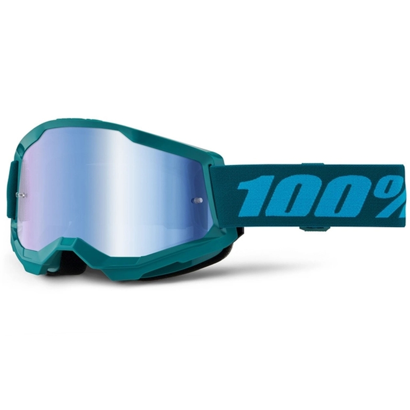 Motokros očala 100% STRATA 2 New Stone blue (blue plexi)