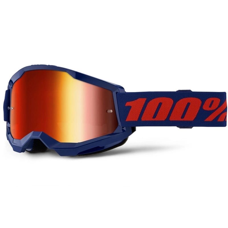 Motokros očala 100% STRATA 2 Nova modra (rdeča pleksi)