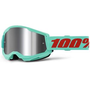 Motokros očala 100% STRATA 2 New Maupiti green (silver plexi)