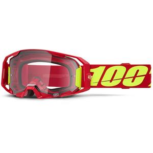 Motokros očala 100% ARmatic rdeča s prozornim pleksi steklom