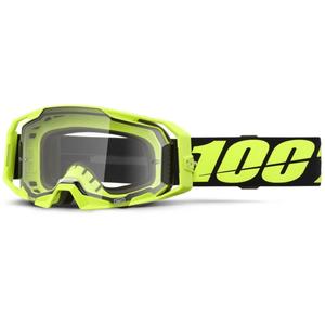 Motokros očala 100% ARmatic Neon Yellow s prozornim pleksi steklom