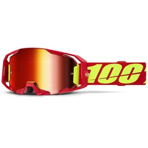 Motokros očala 100% ARmatic rdeča z rdečim pleksi steklom