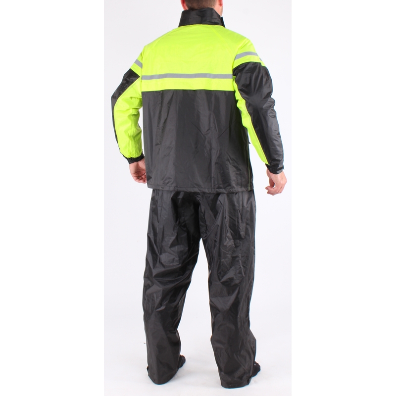 Motoristična jakna za dež RSA Stripe black-fluo rumena razprodaja