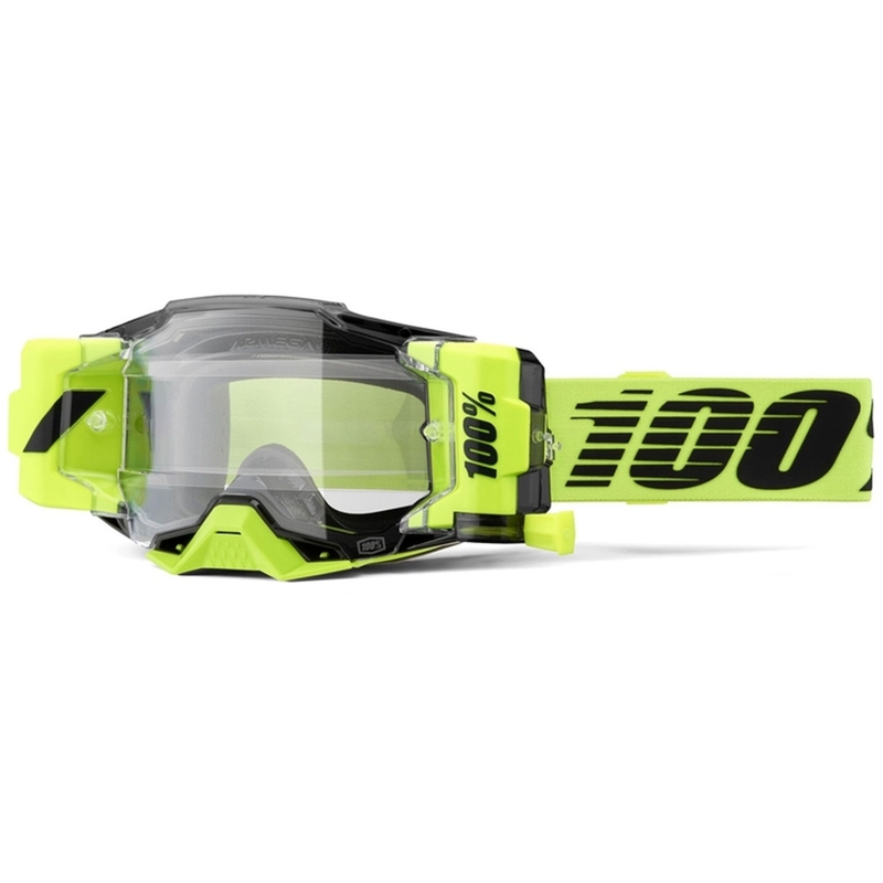 Motocross očala 100% - USA Armega Forecast fluo zelena (prozorno steklo)