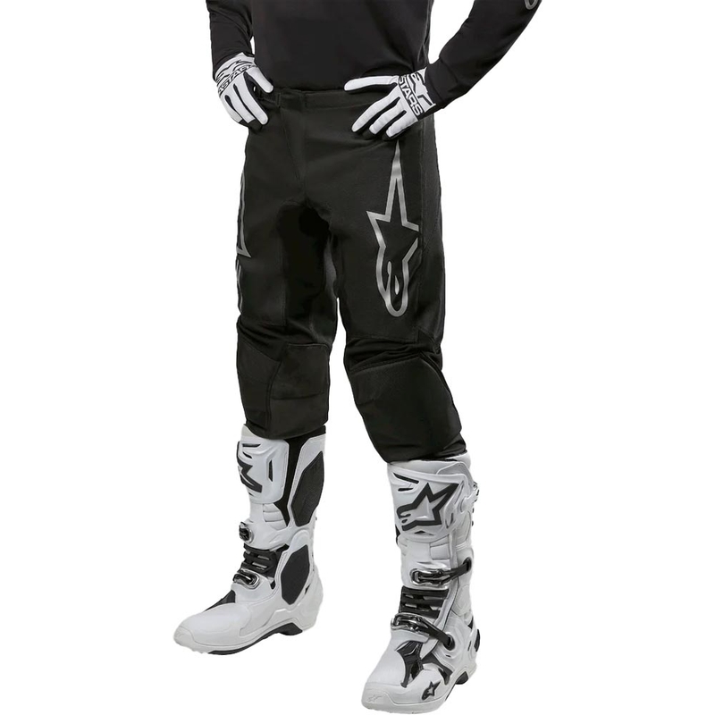 Motokros hlače Alpinestars Fluid Graphite črno-srebrne