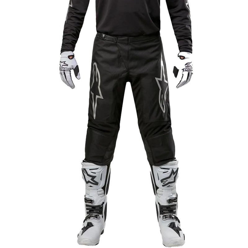 Motokros hlače Alpinestars Fluid Graphite črno-srebrne