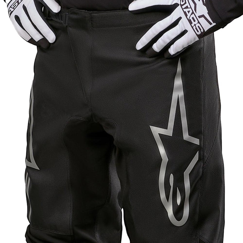 Motokros hlače Alpinestars Fluid Graphite črno-srebrne