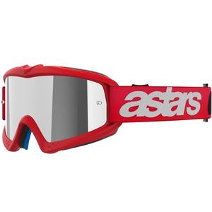 Motokros očala Alpinestars Vision Youth Blaze Red s srebrno zrcalno lečo