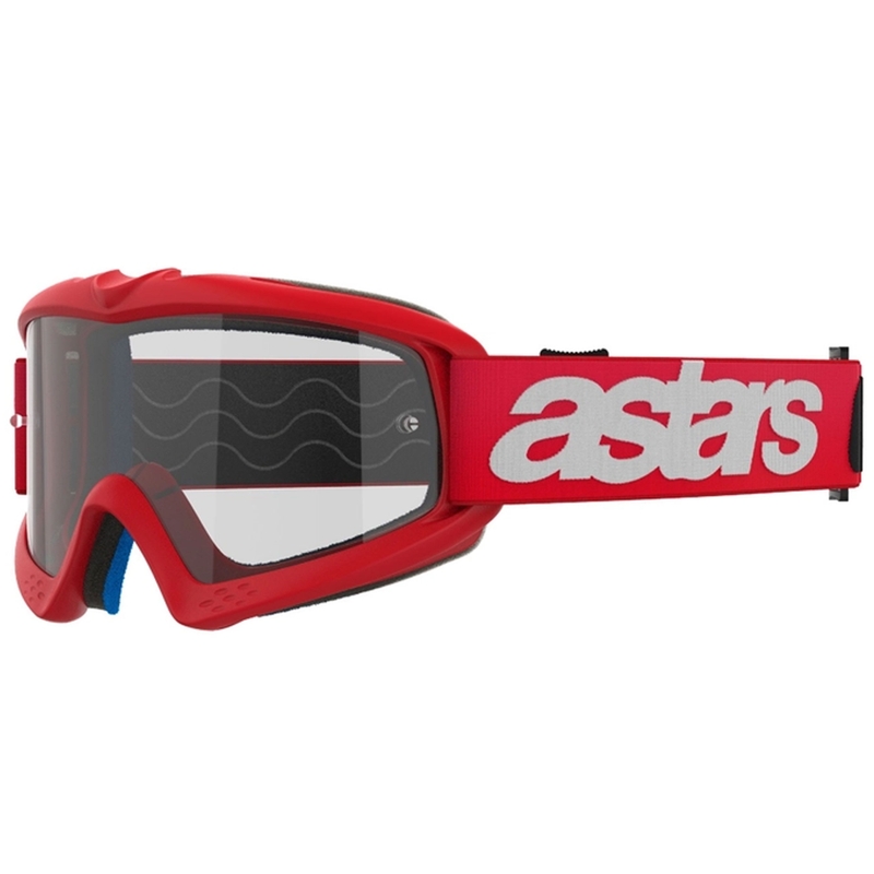 Rdeča motokros očala Alpinestars Vision Youth Blaze s prozornimi stekli