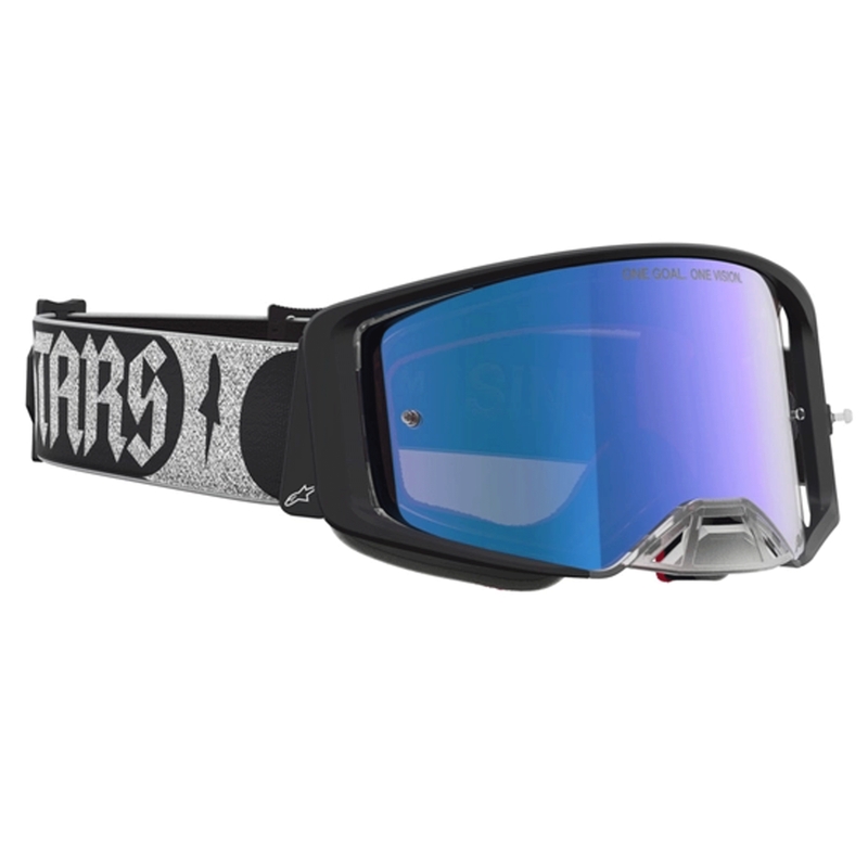 Motokros očala Alpinestars Supertech Atrox črno-srebrna